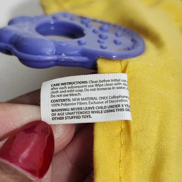 Nuby Teether Plush Monkey Lovey Security Blanket Baby Crinkle Sound FLAW - Picture 6 of 8